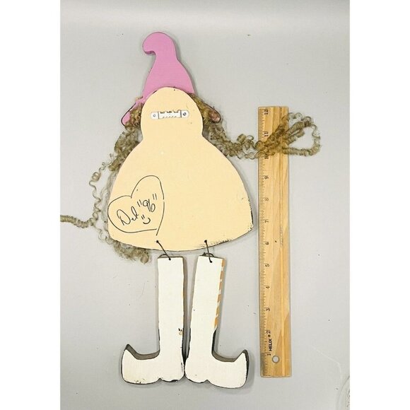 Witch Wall Hanging 15” Wicked Witch Lives Here Handmade Plaque Wood Halloween - Picture 5 of 6